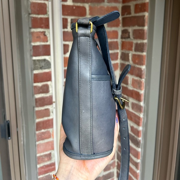 Vintage coach bleeker bucket small style 4153 faded sapphire blue crossbody y2k - Picture 4 of 10